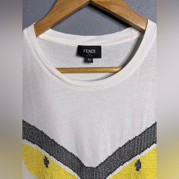 Fendi White Monster Eyes Tee size 52 (XL) - Picture 3 of 8